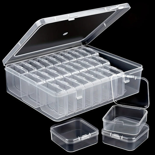 Caja de almacenamiento de bordado de pintura de diamante DIY, contenedor de almacenamiento de mosaicos de galletas de joyería de uñas, caja de almacenamiento multifuncional