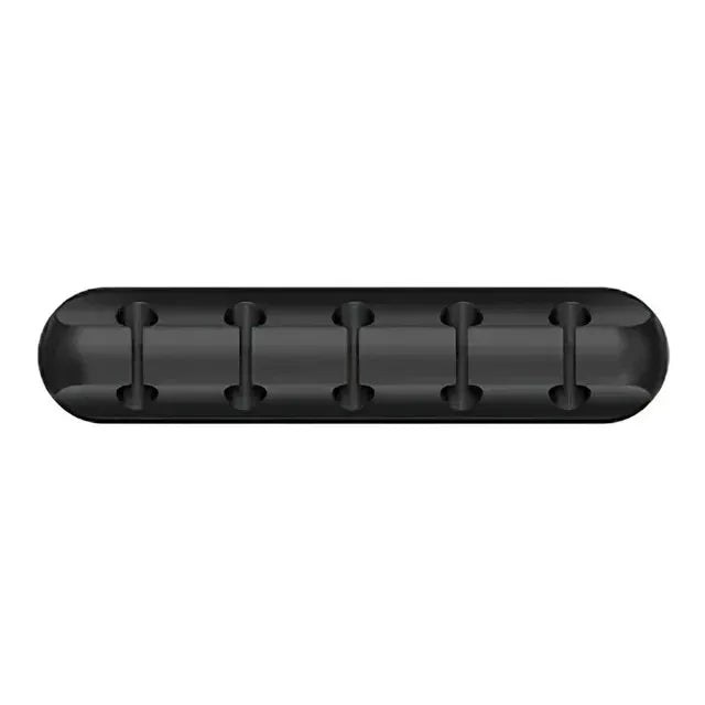 Organizador de cables de silicona, enrollador de cable USB, clips de gestión autoadhesivos para ratón, teclado, auriculares para iPhone Huawei