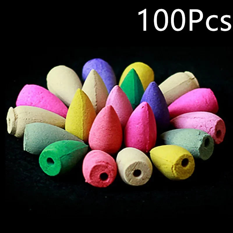 Mixed natural incense Rose jasmine lavender Osmanthus Sakura backflow cone smoke tower backflow incense incense ball