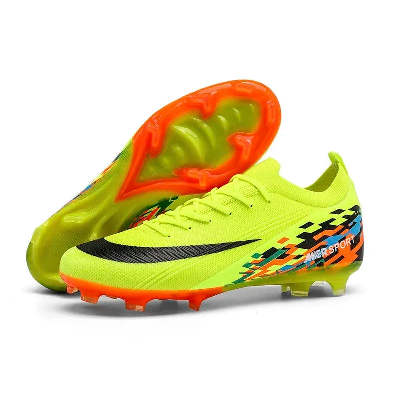 qztzx Chaussures de Football SG Homme Cuir Verni Basses Imperméables — Professionnel, Pelouse EU 32–48