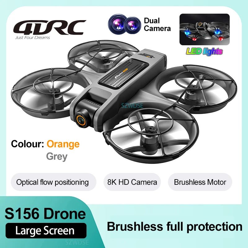 New S156 Quadcopter Drone, 8K Professional Camera Drone, 5G WiFi FPV, 4.5-inch Large Screen, RC Remote Control, Drone VS V66