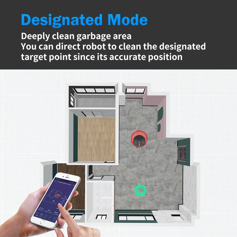 (código promocional: EU6006) Robot aspirador ABIR X6PRO con sistema de visión inteligente, succión