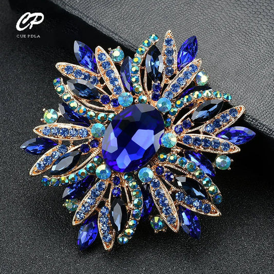 European and American Brooch, Trendy Style, Metal Alloy, Pearl, Rhinestone, Flower, Oil Drop, Corsage for Women