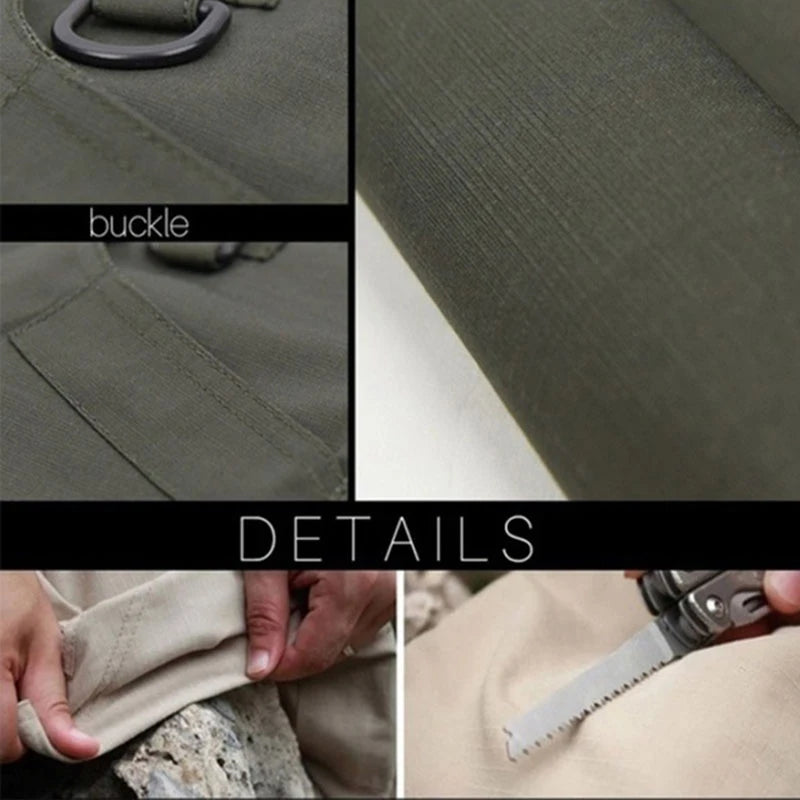 Pantalon Cargo tactique pour hommes, grande taille 6XL, pantalon de sport décontracté en plein air, randonnée pêche, imperméable, multi-poches