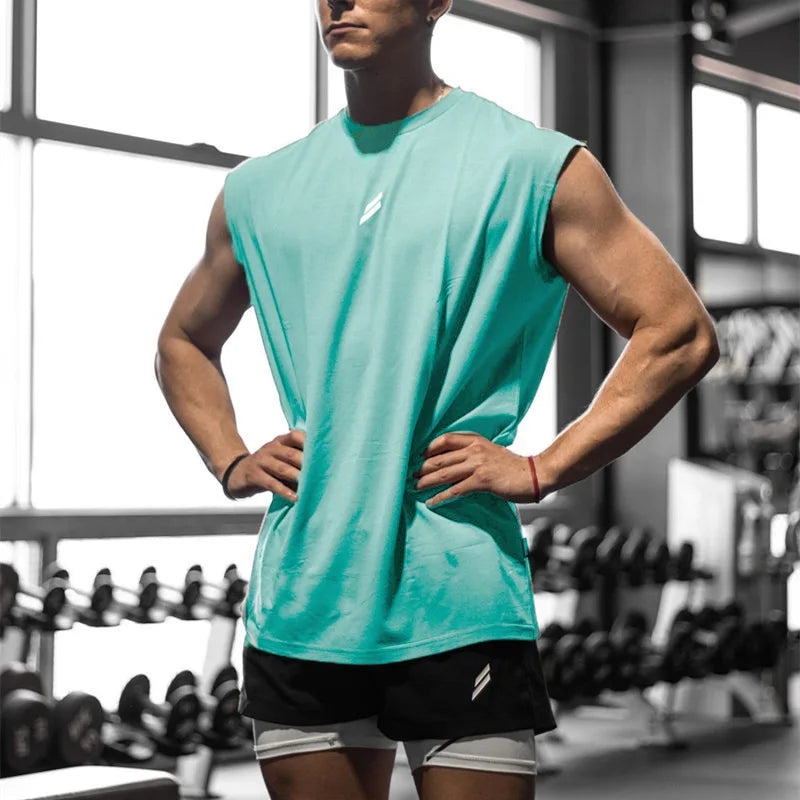 T-Shirt Sans Manches Homme Fitness — Séchage Rapide Maille Respirante Gym