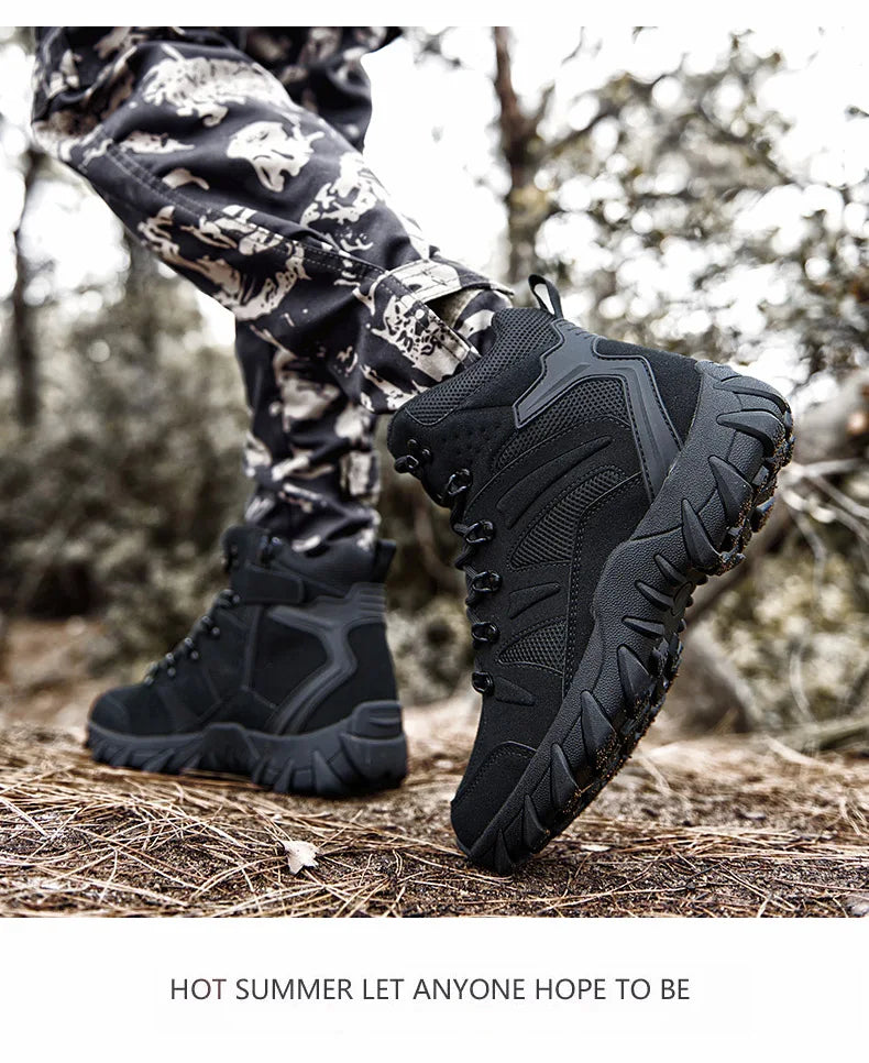 Tactiques améliorées bottes d'entraînement de Combat mâle en plein air Camping Anti-usure réponse rapide chaussures de randonnée pêche chasse baskets hommes