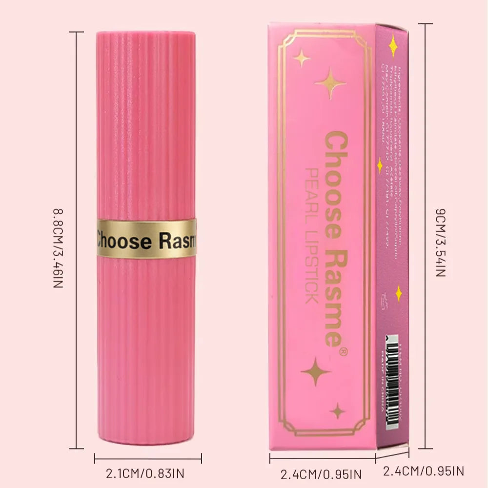 Rouge à lèvres velours rose nacré, métallique, imperméable, longue durée, mat, scintillant, diamant, maquillage cosmétique pour femmes
