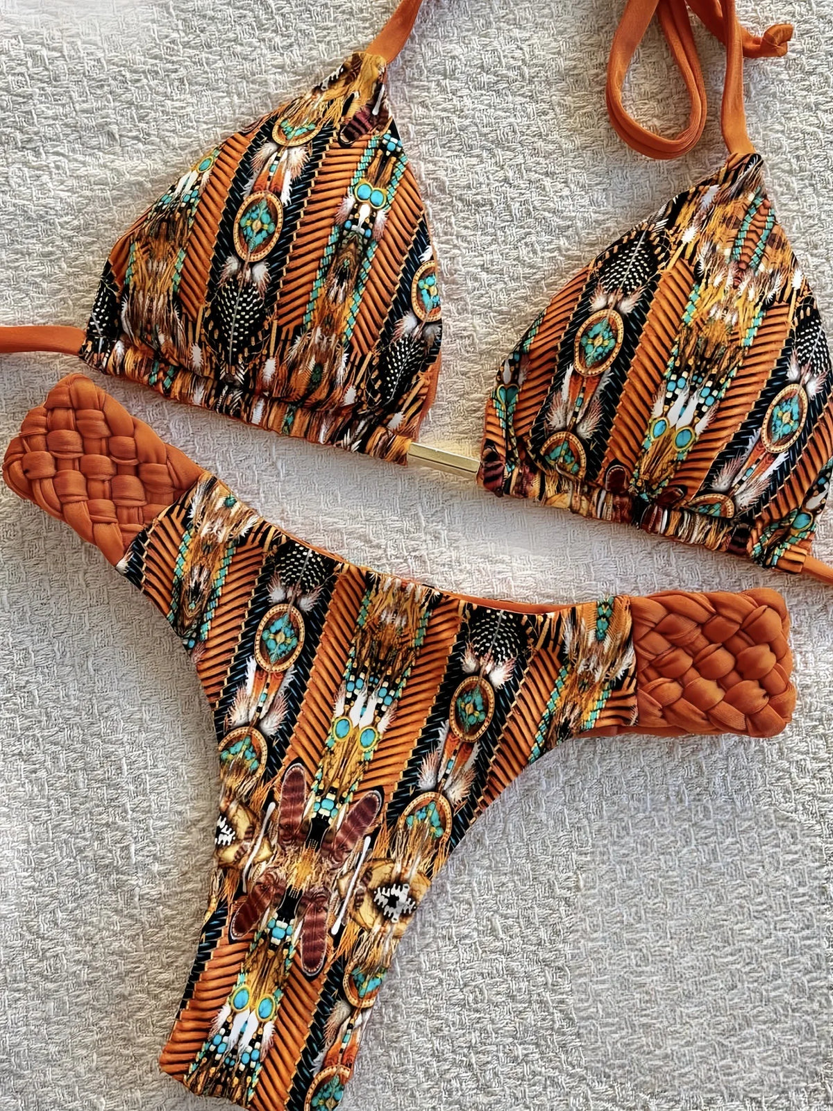 RUOTONSEPT imprimé licou Mini string coupe haute Bikini femme maillot de bain femmes maillots de bain deux pièces Bikini ensemble baigneur maillot de bain bain