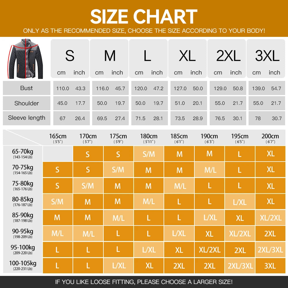 Men's Jackets Casual Bomber Coat Diamond Quilted Puffer Lightweight Casual Button Down High Quality Overshirt US Size