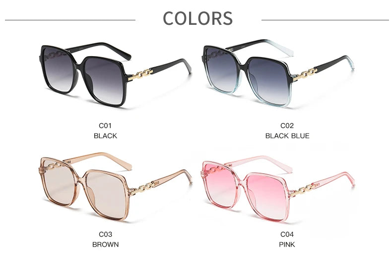 Mode carré à la mode cyclisme lunettes de soleil femmes grand cadre coloré lunettes de soleil femme dégradé extérieur nuances dames lunettes