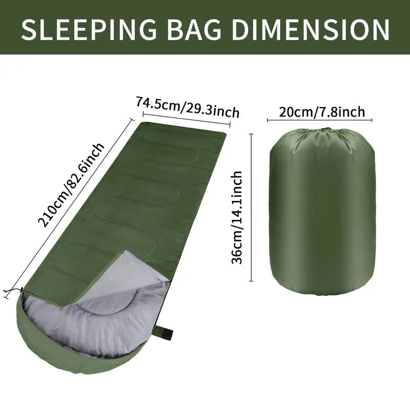 Sac de couchage de Camping ultraléger et étanche, enveloppe chaude pour 4 saisons, sacs de couchage pour voyage en plein air et randonnée