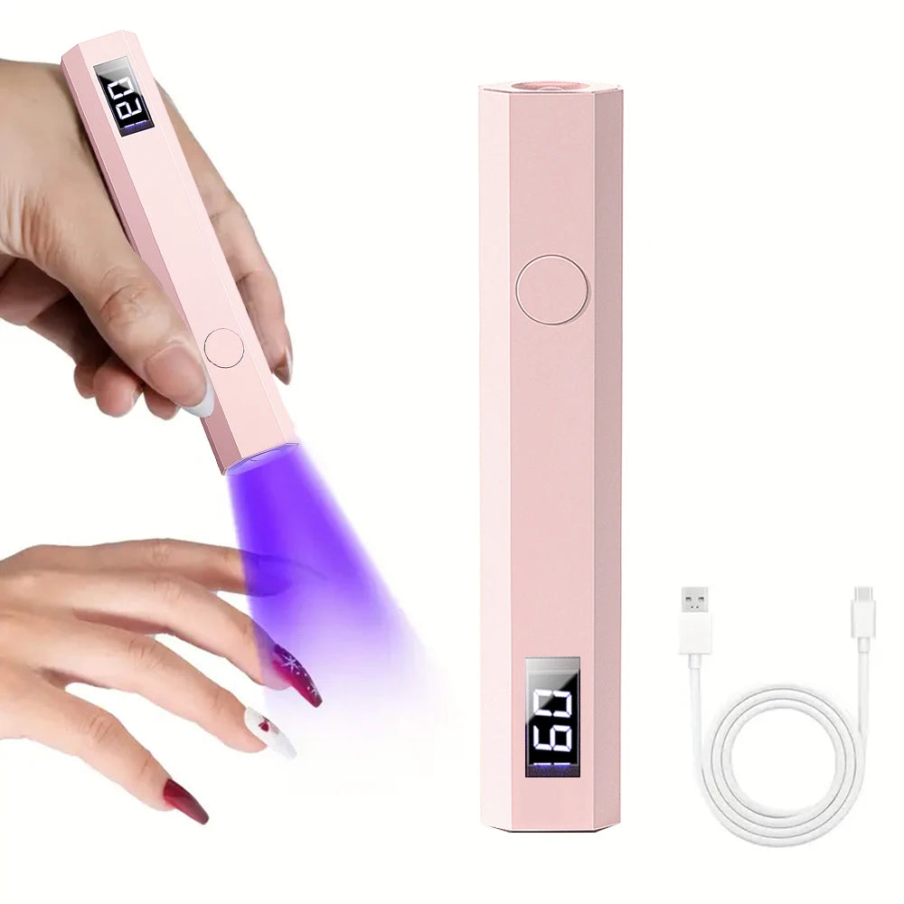 Mini lampe UV portable pour séchage des ongles en gel — séchage rapide, stylo photothérapie, salon à domicile