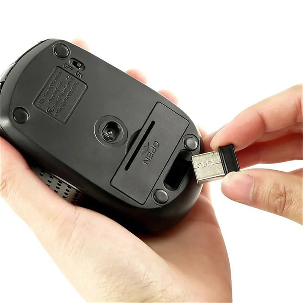 Souris sans fil 2.4G souris de jeu 2.4Ghz souris optique sans fil 6D mince Mini souris silencieuse DPI1600 pour Macbook PC ordinateur portable