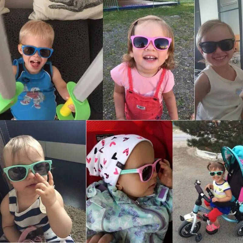 Baby Sunglasses with Glasses Box, Boys and Girls Outdoor Glasses, AC Lens, Safety Glasses and Cases, Kids Gift