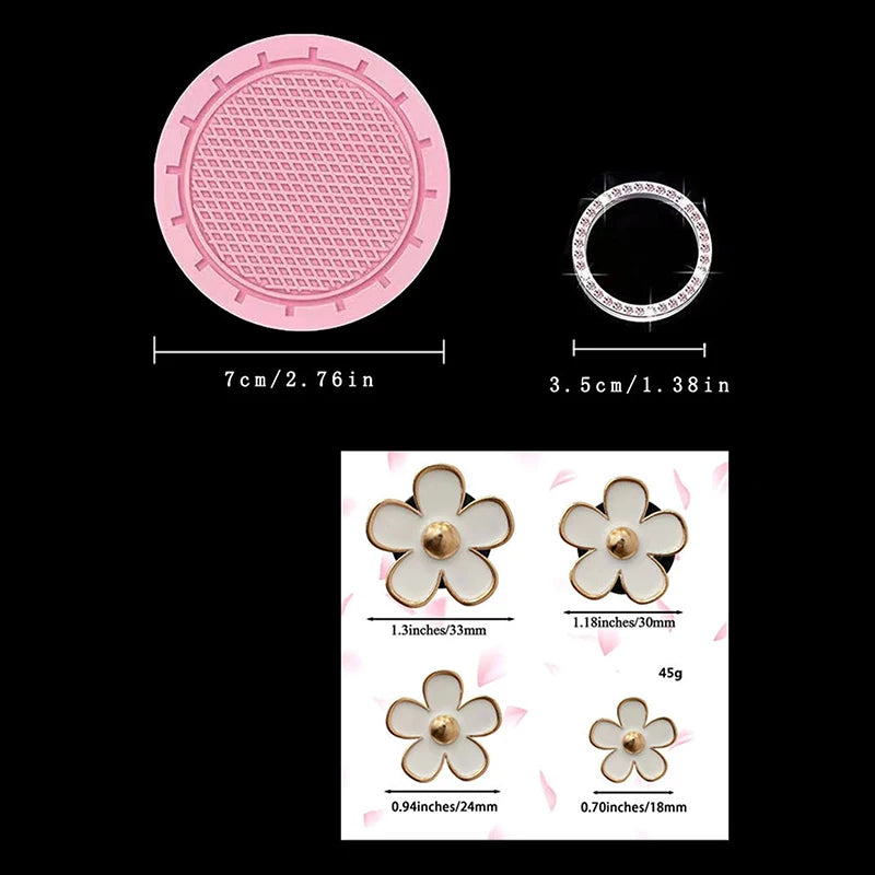 Housse Volant Cuir Femme 10 Pièces — Ensemble Accessoires Voiture Ceinture Porte-Gobelets