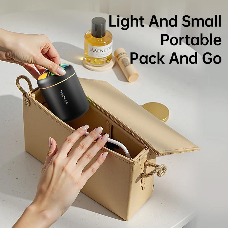 Humidificateur ultrasonique 5V USB 180ml, brumisateur, diffuseur d'arôme de voiture, purificateur d'huile essentielle avec lampe d'ambiance RGB, bricolage, plus frais d'air