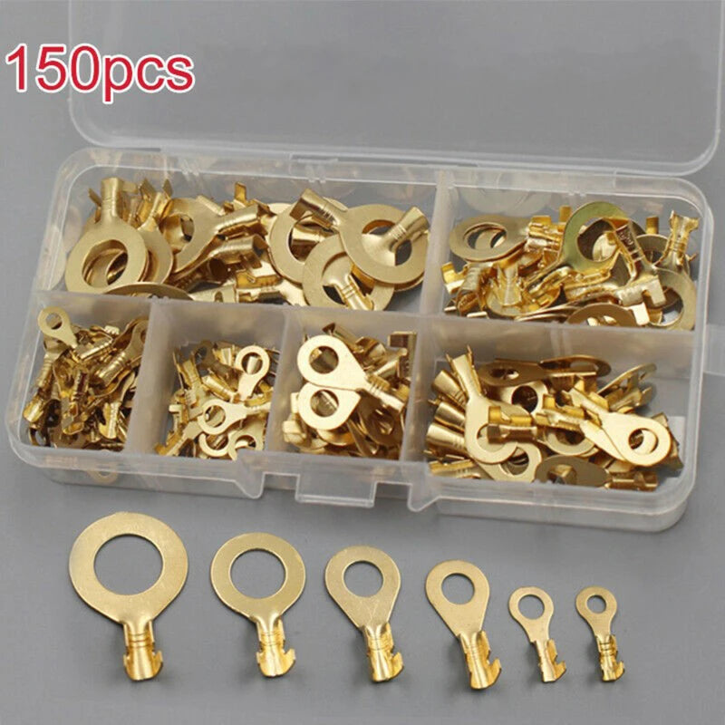 Cosses de type O — connecteur, câblage à languette en cuivre, ensemble de 150 pièces