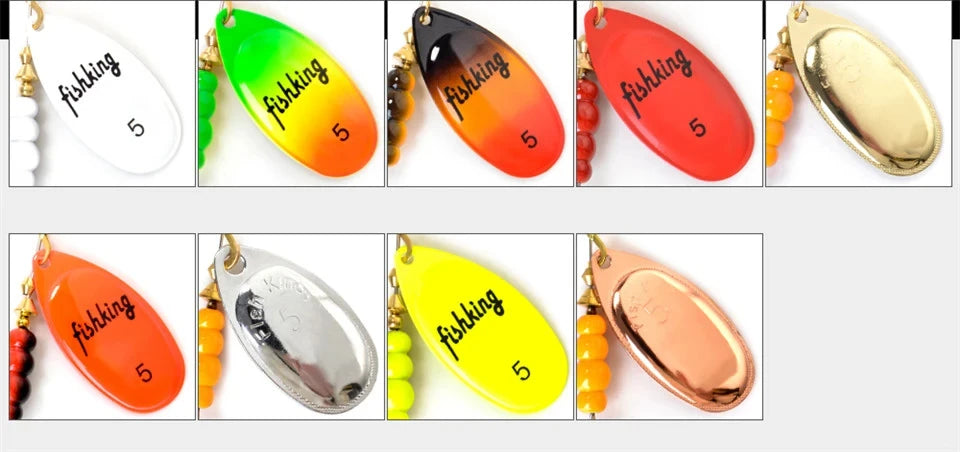 NGB métal leurre de pêche Spinner appâts 1 pièces 3.9g 4.6g 7.4g 10.8g 15g cuillère rotative leurres Spinners avec triples crochets brochet appâts