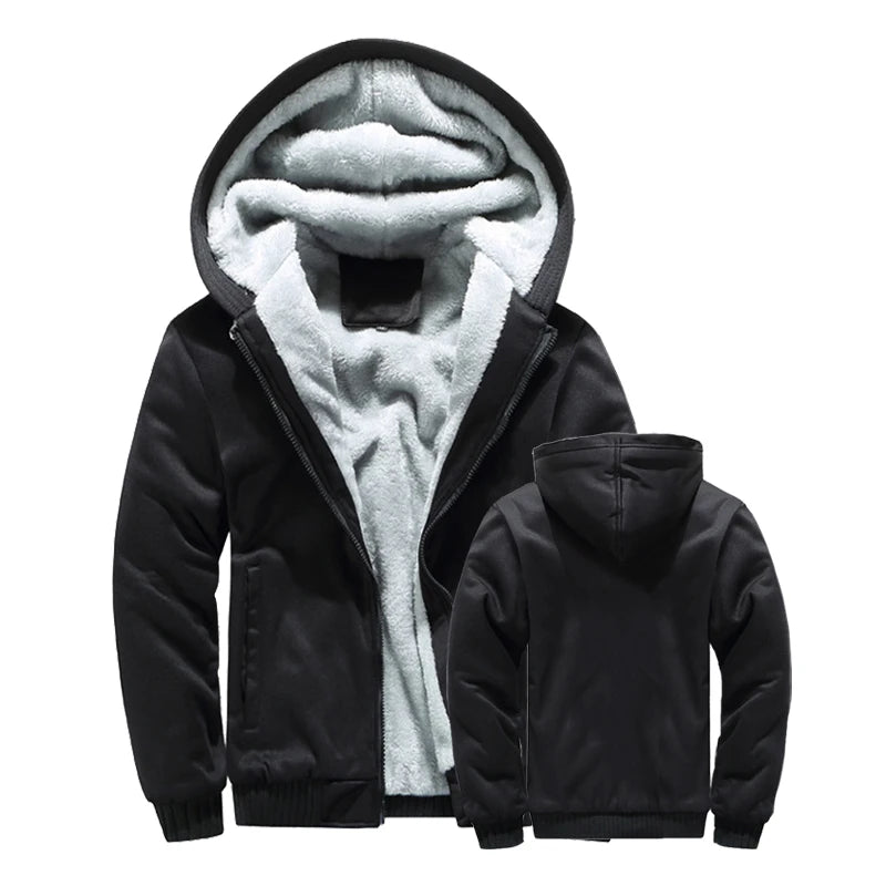 Veste à capuche zippée avec poche pour hommes — pull imprimé, vêtements de sport, automne-hiver 2025