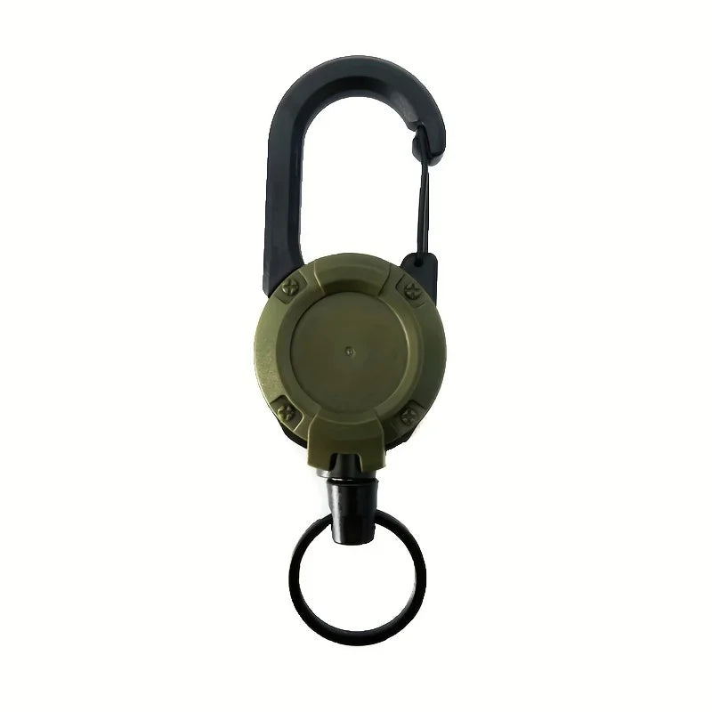 Llaveros retráctiles extensibles, carretes de insignia, clip resistente con mosquetón, para hombres, bolsas de exterior, 1/2/4 piezas