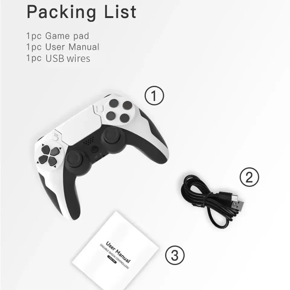 GAMINAlbanP48-Mando de juego inalámbrico con giroscopio de seis ejes, mando de juego para PS4, consola PS3, Win 7, 8, 10, vibración de PC Joystick