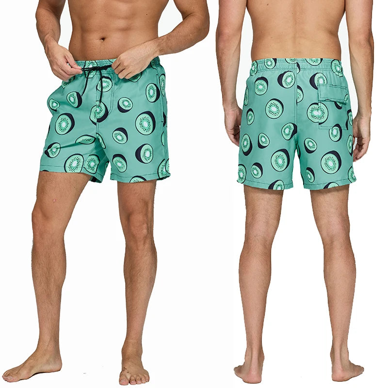 DATIFER été hommes plage impression Shorts maillots de surf Fitness entraînement troncs vêtements de sport pour hommes avec poches pantalons