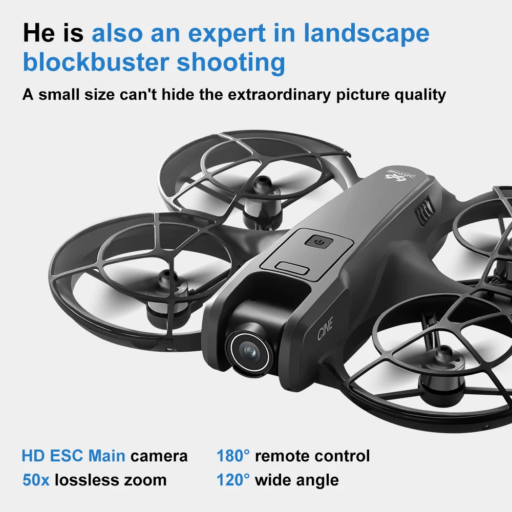 Mini dron profesional Lenovo V666 4K con doble cámara 8K, evitación inteligente de obstáculos, cuadricóptero sin escobillas, juguete RC para niños