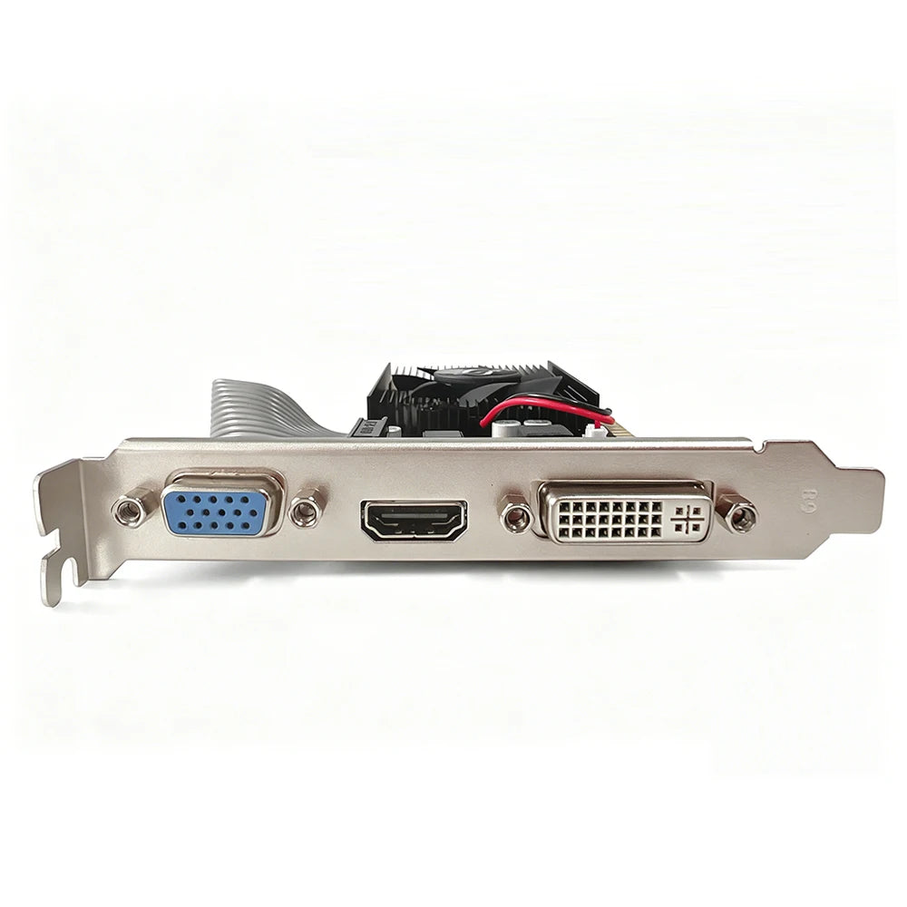 Carte graphique KONALET GT210 1 Go HDMI VGA DVI à profil bas pour PC de bureau, vidéo de bureau, double affichage