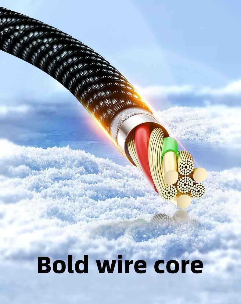OOZCC Cable de pantalla LCD Watt, transferencia de datos de cable USB tipo C de carga ultrarrápida máxima de 120 W, USB A a Lightning para IPhone14 Pro