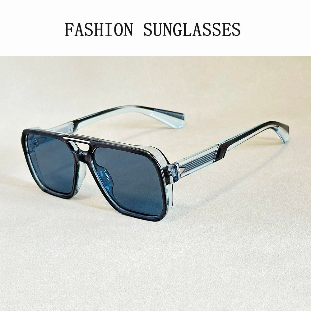 Gafas de sol cuadradas para hombre, de moda, vintage, para mujer, 2025, Gafas de Sol Hombre, Lunettes Soleil Femme, envío directo