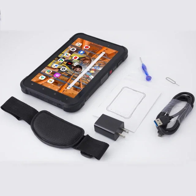 Tableta robusta 4G con Android 12, OEM, de 8 pulgadas, 1000 NITS, IP67, PC con NFC, escáner de código de barras 2D y batería grande de 8000 mAh