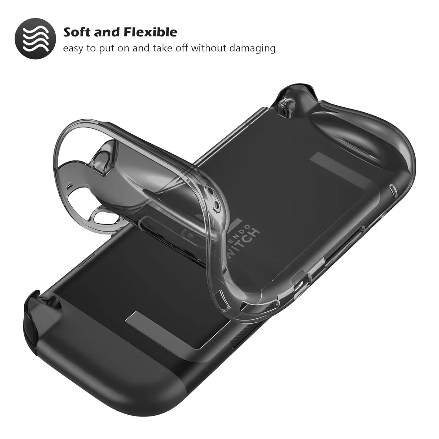 Protective Case for Switch 2 (2025), NS 2, TPU Protective Cover, Anti-Scratch, Shock Absorption, Ergonomic Grip Design for NS2