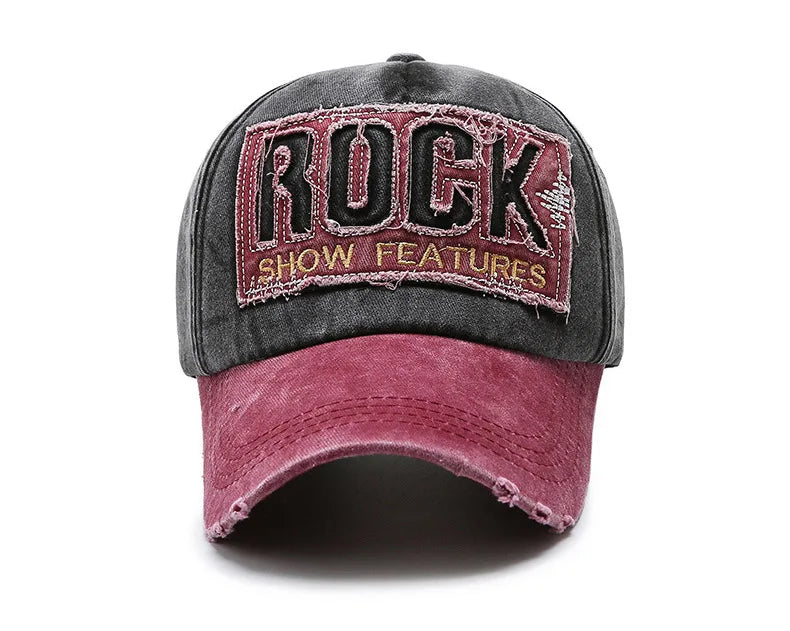 Casquette en denim shabby avec lettres lavées — hommes, femmes, chapeau de soleil, version coréenne, mode printemps/automne