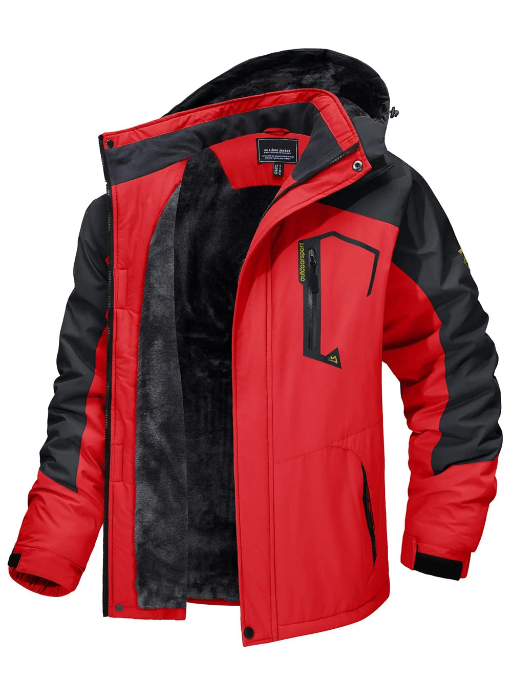 Veste Montagne Polaire Homme — Randonnée Capuche Amovible Ski Snowboard Parka