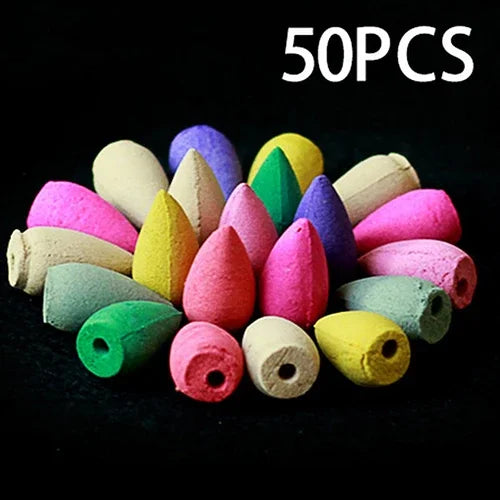 Mixed natural incense Rose jasmine lavender Osmanthus Sakura backflow cone smoke tower backflow incense incense ball