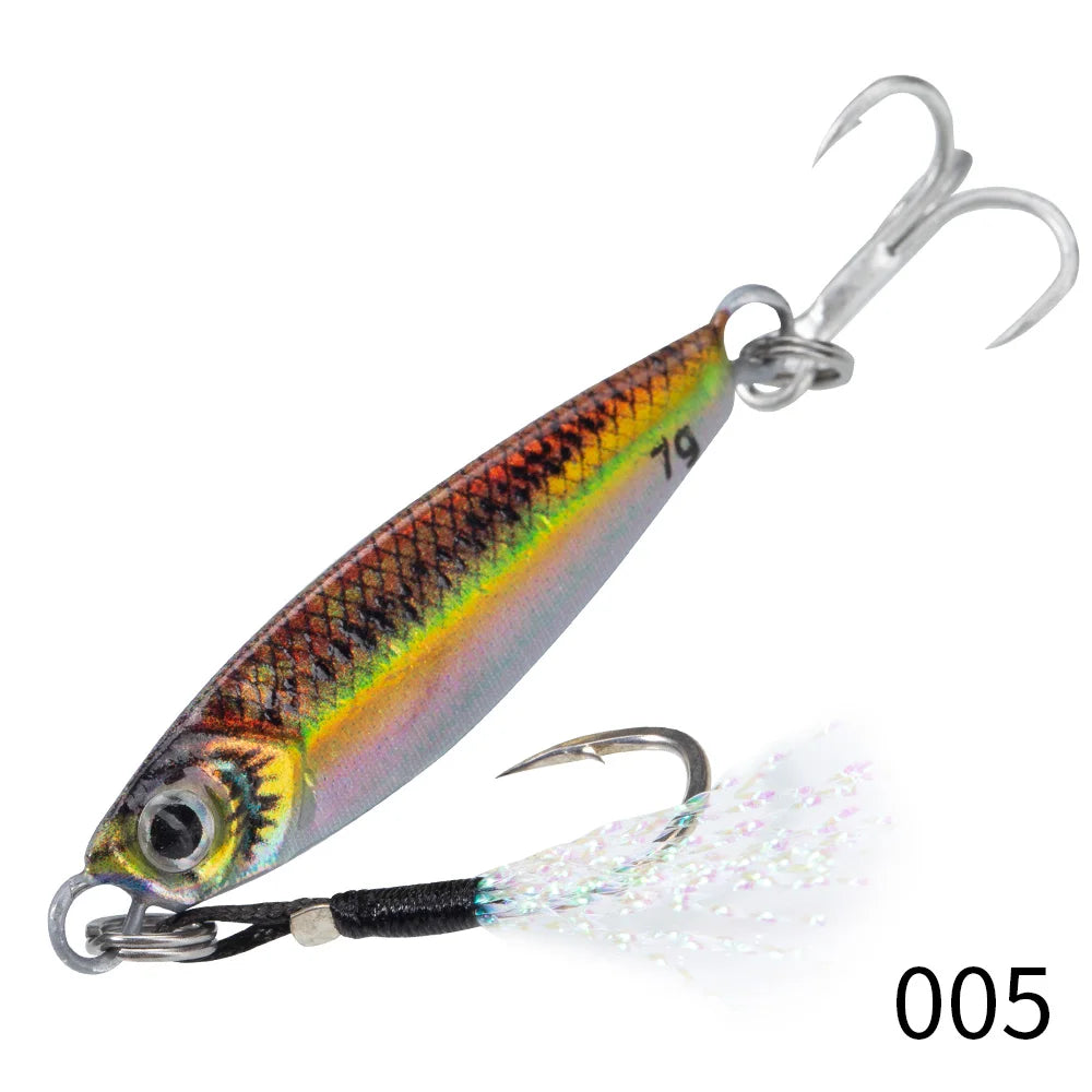 Hunthouse-Leurre métallique rigide coulant, appât Élidéal pour la pêche en eau salée, au brochet ou au bar, 7 à 80g