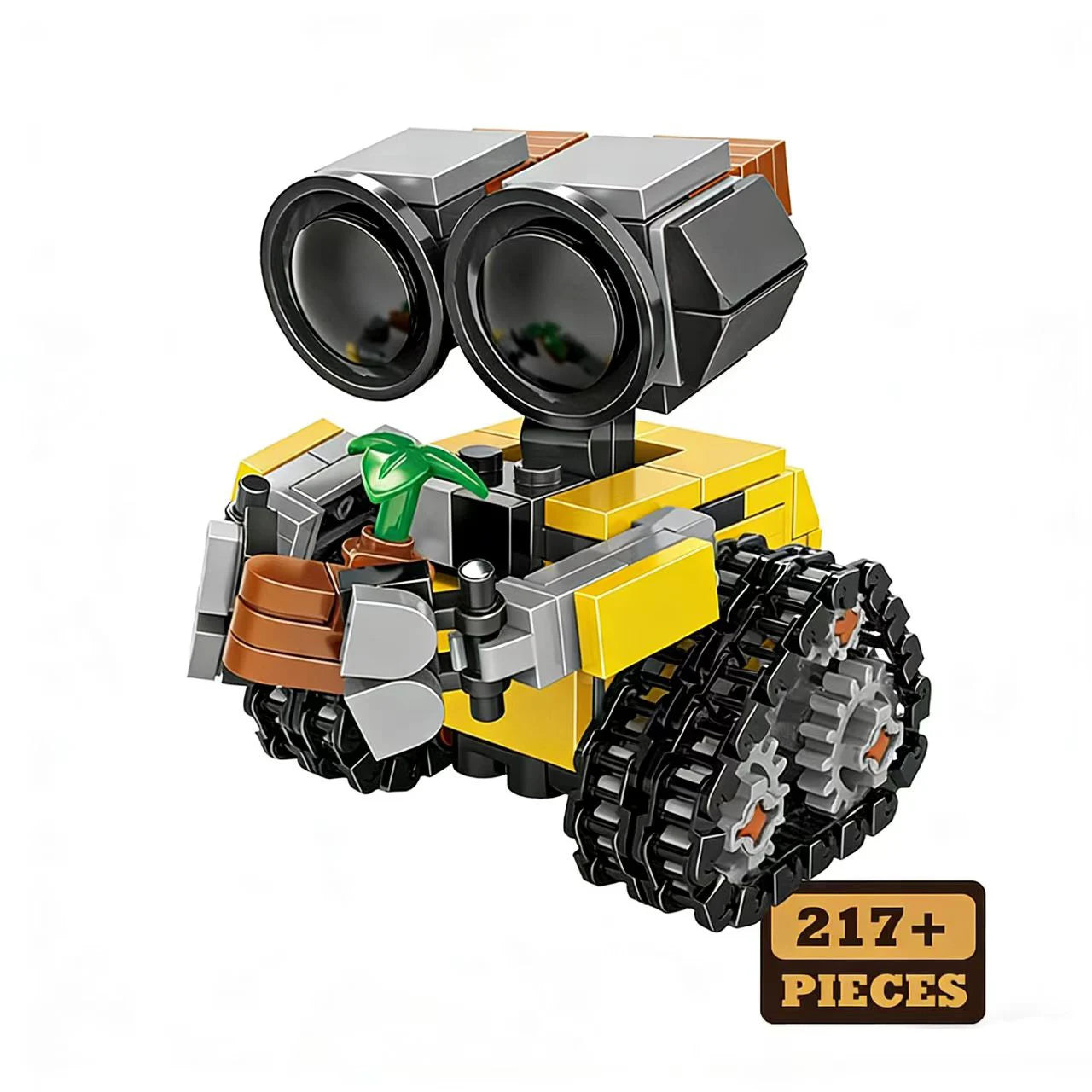 Mini Robot espacial MOC, ladrillos de construcción, juguetes, modelo de robot sobre orugas, película clásica, bloques de ciencia ficción, muñecos, regalos para niños y adultos, 217 piezas