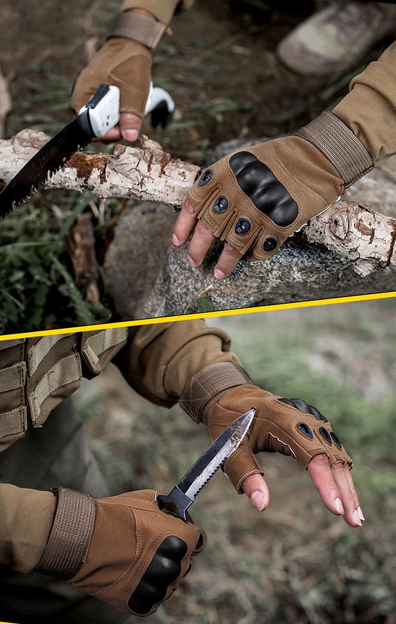 Gants tactiques d'extérieur gants de Moto demi-doigt militaire hommes femmes Combat tir chasse Fitness gants Luva Moto