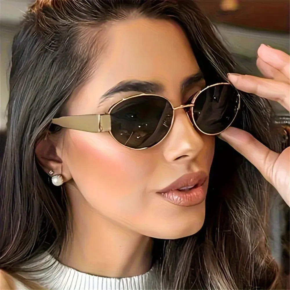 Lunettes de soleil polarisées UV400 — cadre rond, casual, mode, extérieur