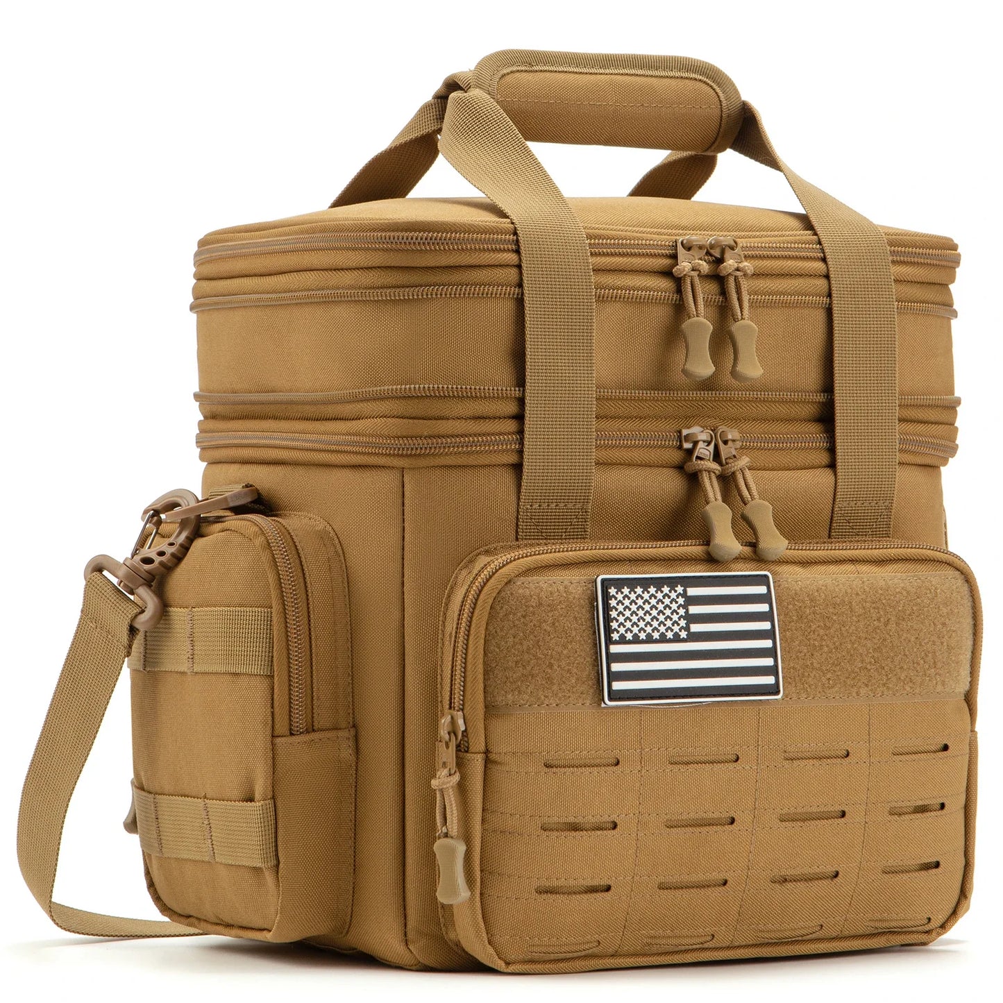 Fiambrera táctica de 18 L para hombre, bolsa de almuerzo térmica extensible y resistente, nevera portátil impermeable, para trabajo, camping, pícnic al aire libre