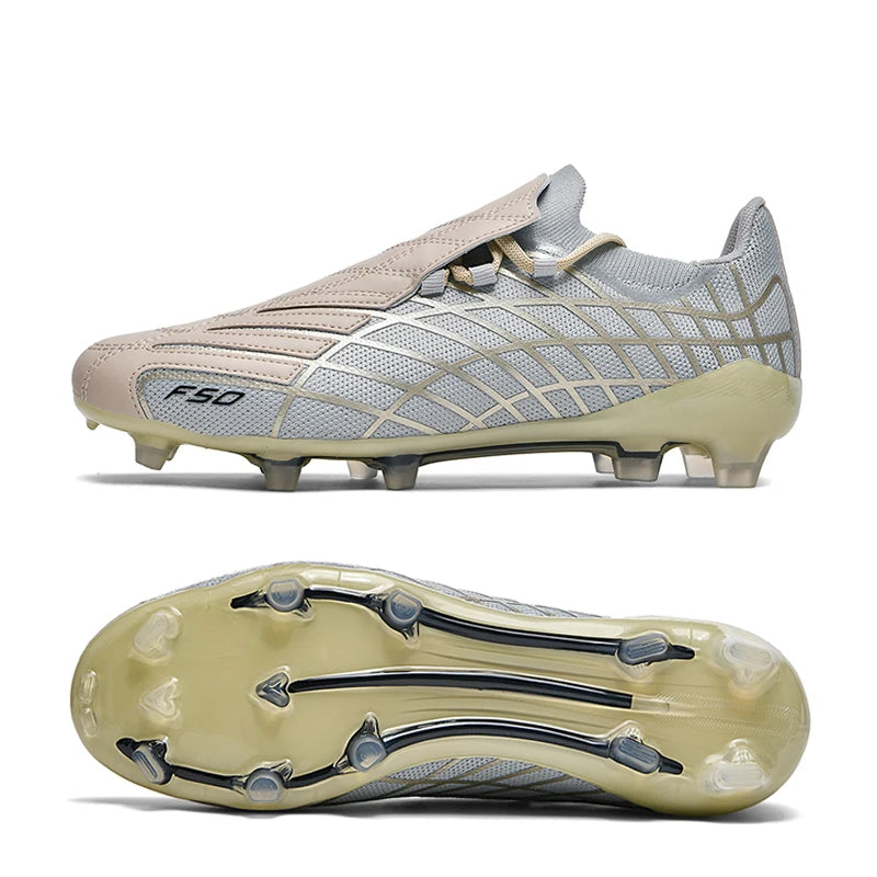 pscownlg Chaussures de Football FG Homme Microfibre Montantes — Crampons Longs, Match & Extérieur EU 34–46
