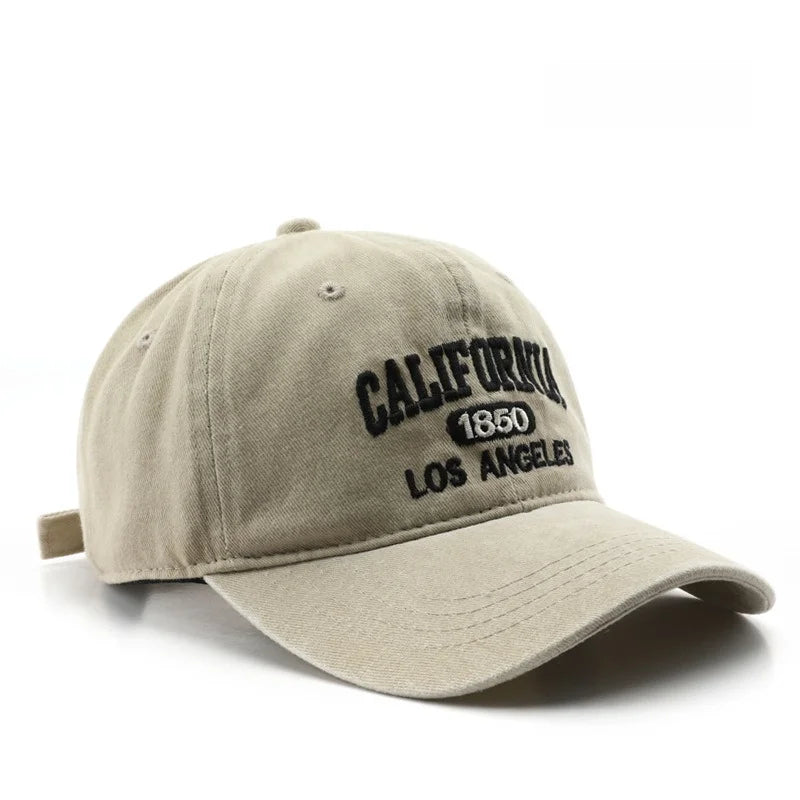 Men Women Embroidered Letter Baseball Cap Vintage Fashion Solid Adjustable Outdoor Sports Snapback Hat Distressed Gorras