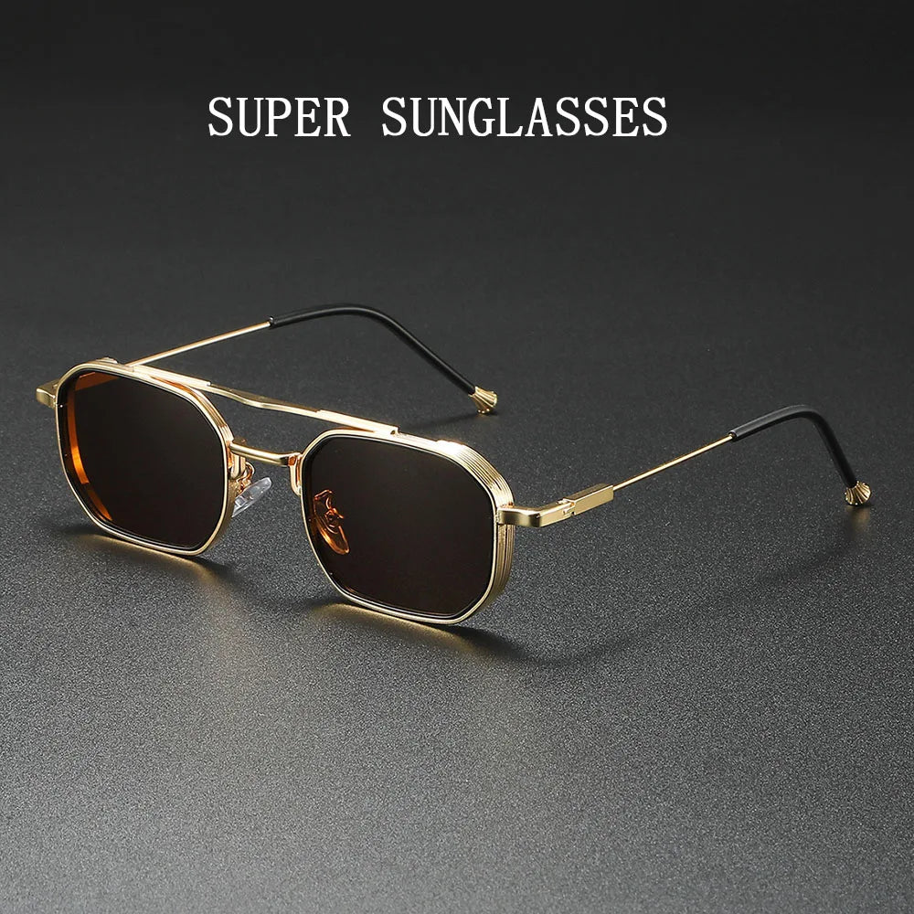 2025 Gafas De Sol cuadradas para mujer a la moda, Vintage Steampunk, Gafas De Sol para hombre, Lujo, Moda, Gafas, Gafas De Sol Hombre, Gafas De Sol Mujer