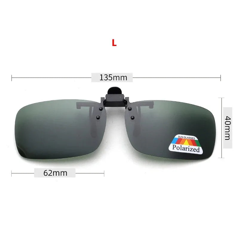 Lunettes de soleil polarisées à lentilles grises, 4 couleurs, Clip rabattable UV 380, pour la conduite, la pêche, la Vision nocturne