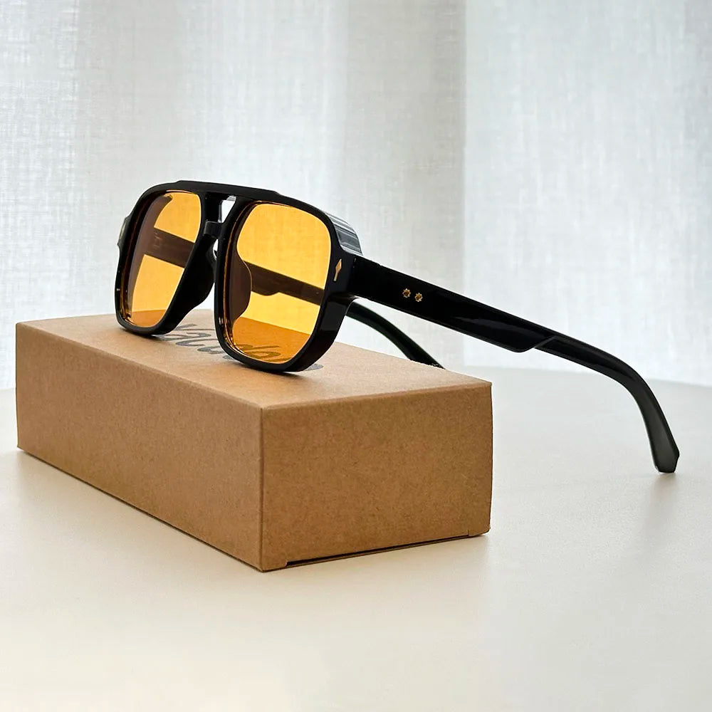 Men's Square Sunglasses Vintage Fashion Retro Women's Sunglasses Trendy Gafas De Sol Hombre Lunette Soleil Femme Drop Shipping