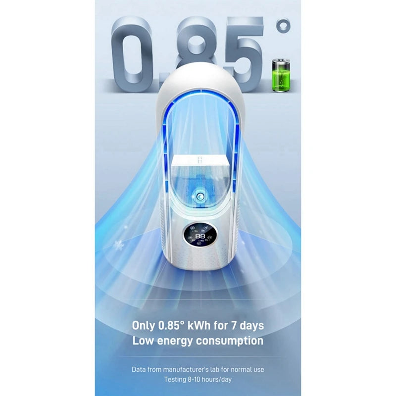 Enfriador de aire USB portátil sin aspas, ventilador eléctrico, 6 velocidades, temporizador silencioso, aire acondicionado, ventilador de enfriamiento, humidificador, ventilador acondicionador