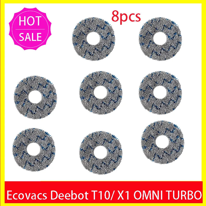Ecovacs Deebot X1 OMNI / T10 OMNI Robot Vacuum Cleaner Spare Parts, Rubber/Side Brush, Cover, Hepa Filter, Mop Cloth, Dust Bag