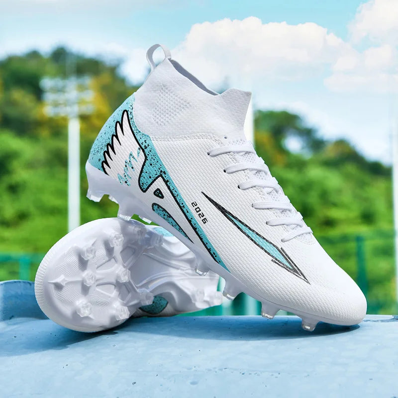 Chaussures de Football FG Homme Polyester Basses Sans Lacets Ultra-légères — Professionnel & Futsal EU 35–48