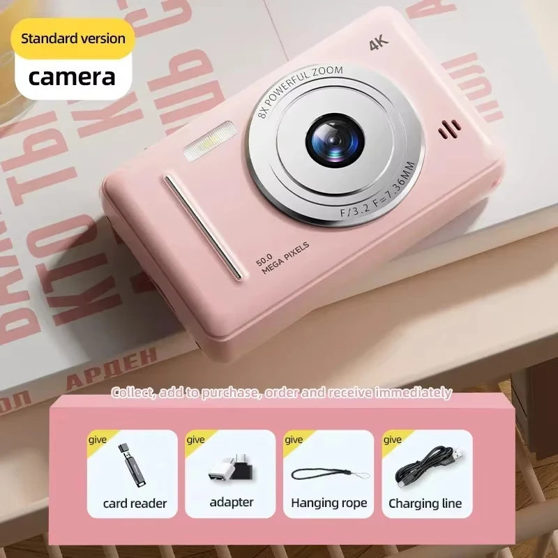 Cámara digital Xiaomi 4K Retro CCD portátil de nivel de entrada con doble cámara Flash de 50 millones de píxeles y enfoque automático