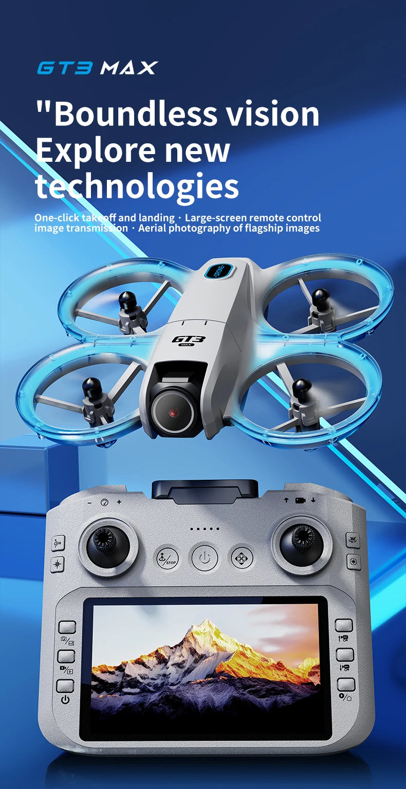 Drone Lenovo Gt3 Max 8k Hd Fotografía Aérea Pantalla Grande Posicionamiento de Flujo Óptico Motor Sin Escobillas Evitación Inteligente de Obstáculos